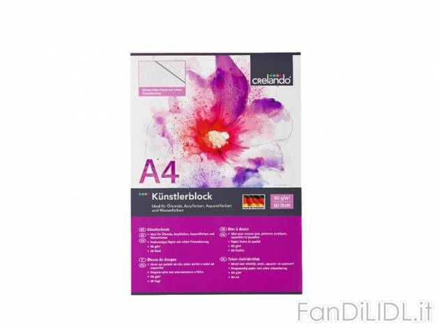 Blocco da disegno , prezzo 1,99 &#8364; per Alla confezione 
- DIN A4, 60 fogli ...