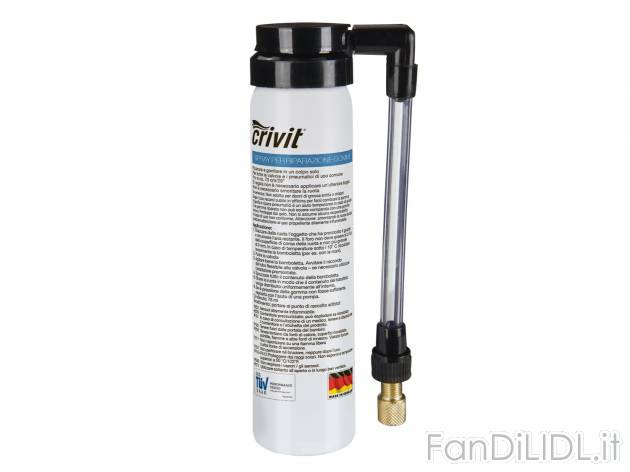 Gonfia e ripara pneumatici spray per bici 75 ml , prezzo 1.99 &#8364; 
- Per ...