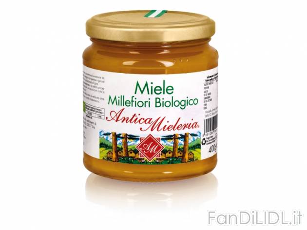 Miele Millefiori biologico , prezzo 2,99 &#8364; per 400 g, € 7,48/kg EUR. ...