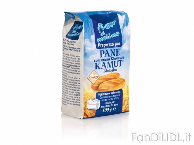 Preparato per pane al kamut bio , prezzo 1,99 &#8364; per 500 g, € 3,98/kg EUR.