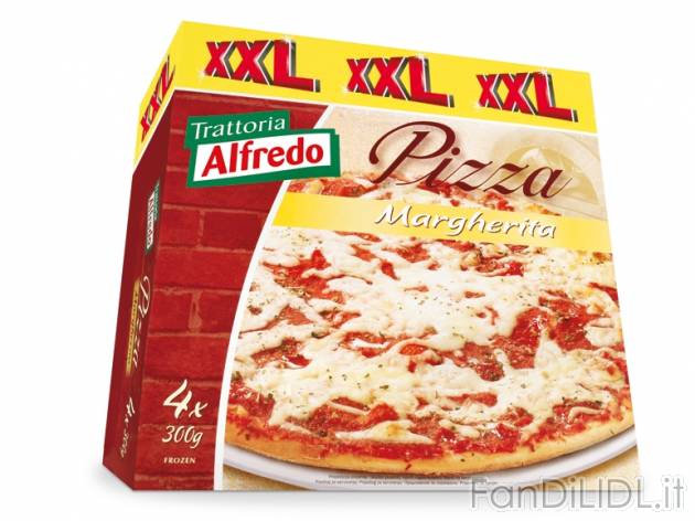 Pizza Margherita , prezzo 2,59 &#8364; per 4x 300 g, 1 kg = 2,16 EUR. 
- Gustosa ...