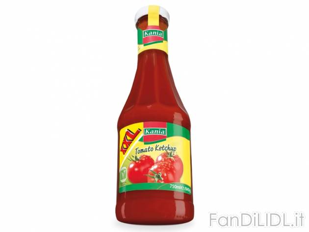 Ketchup , prezzo 0,99 &#8364; per 500 ml + 250 ml GRATIS, 1 l = 1,32 EUR. 
- ...