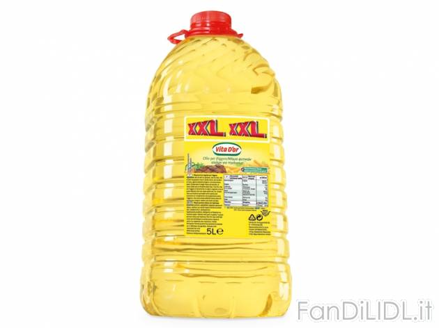 Olio per friggere , prezzo 5,49 &#8364; per 5 l, 1 l = 1,10 EUR.