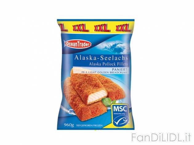 Filetti di merluzzo d&#039;Alaska impanati , prezzo 3,99 &#8364; per 800 ...