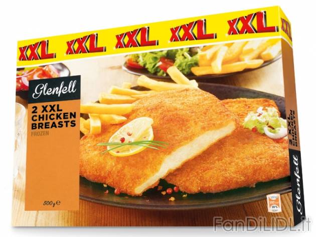 Cotolette di pollo impanate , prezzo 2,99 &#8364; per 500 g, 1 kg = 5,98 EUR. ...