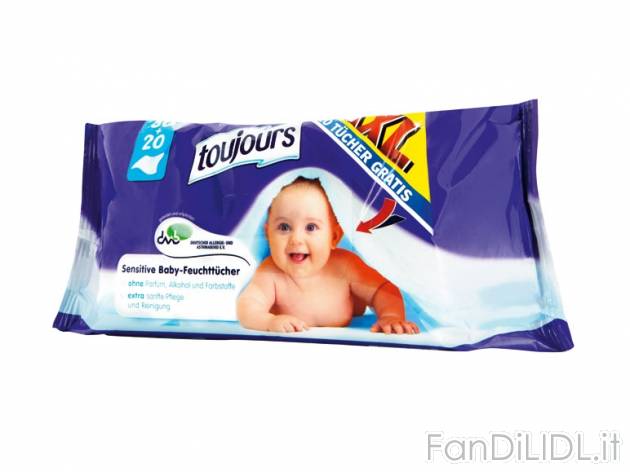 Salviettine igieniche per bambini , prezzo 1,79 &#8364; per 80 salviettine + ...