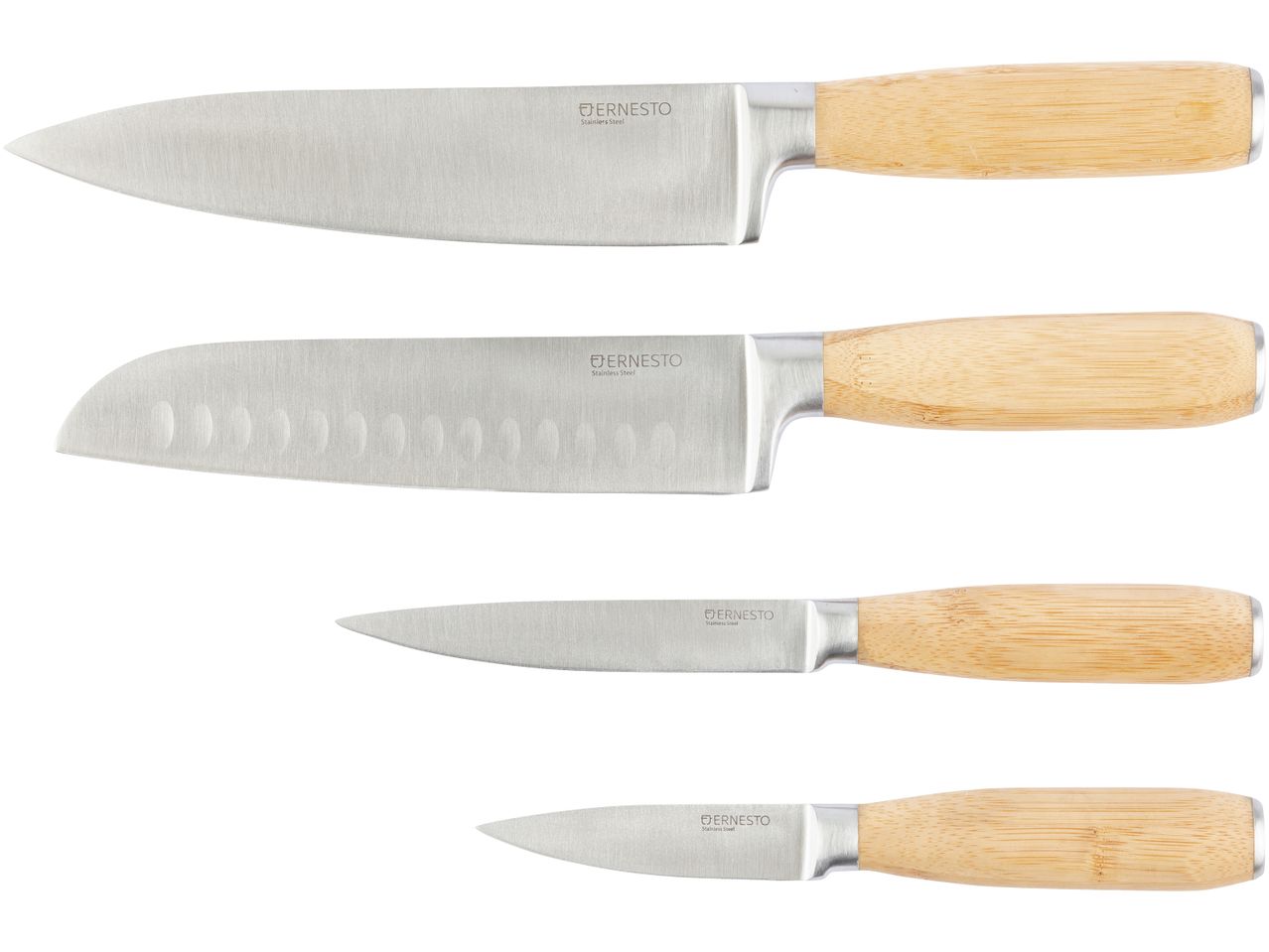 Coltello con manico in bambù o in acciaio , prezzo 7.99 EUR