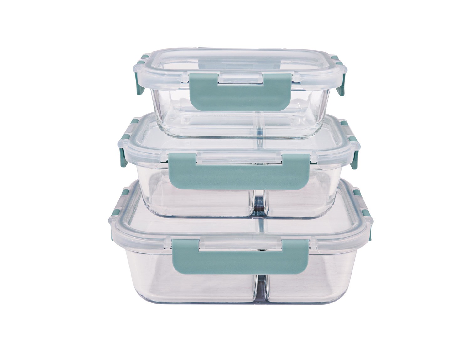 Set portavivande in vetro, 3 pezzi , prezzo 14.99 €
- Coperchio con ...