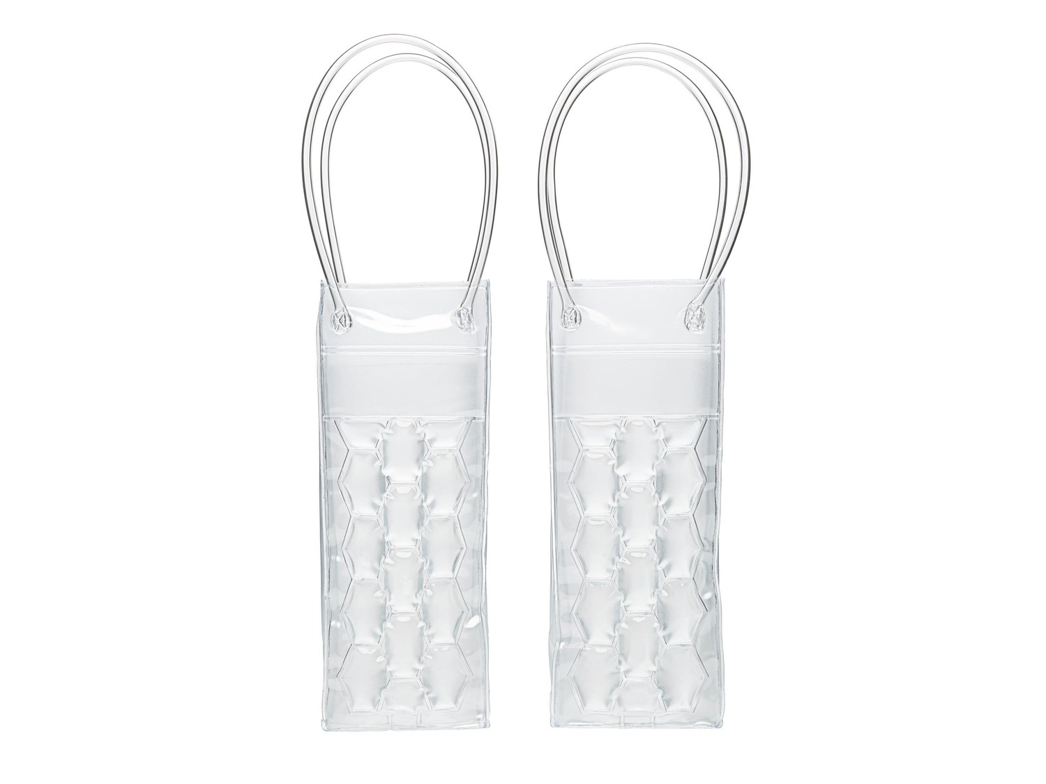 Borsa portabottiglie refrigerante o accumulatore di freddo flessibile, 2 pezzi , ...