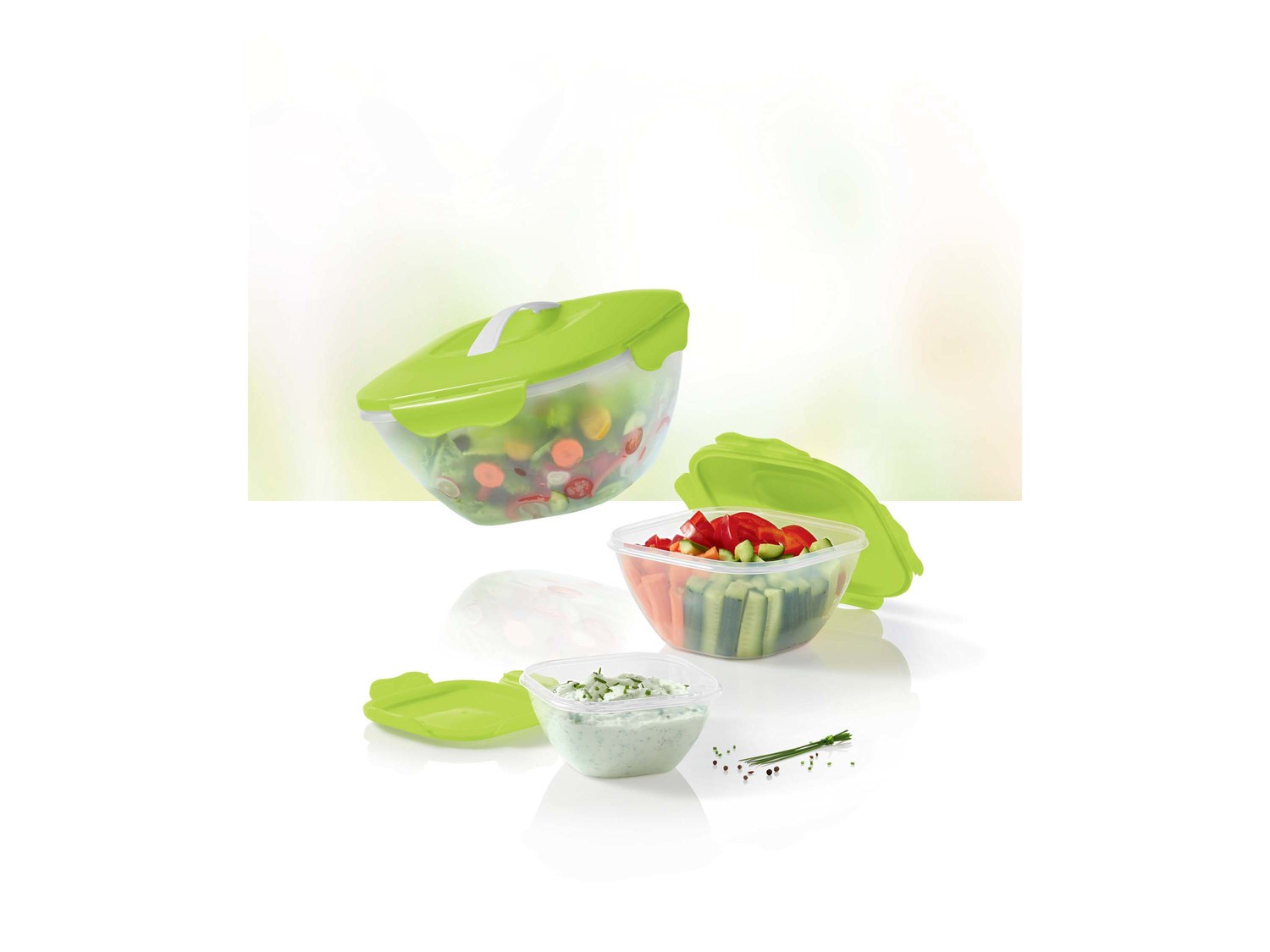 Set ciotole salvafreschezza, 3 pezzi Ernesto, prezzo 7.99 €
- Coperchio ...