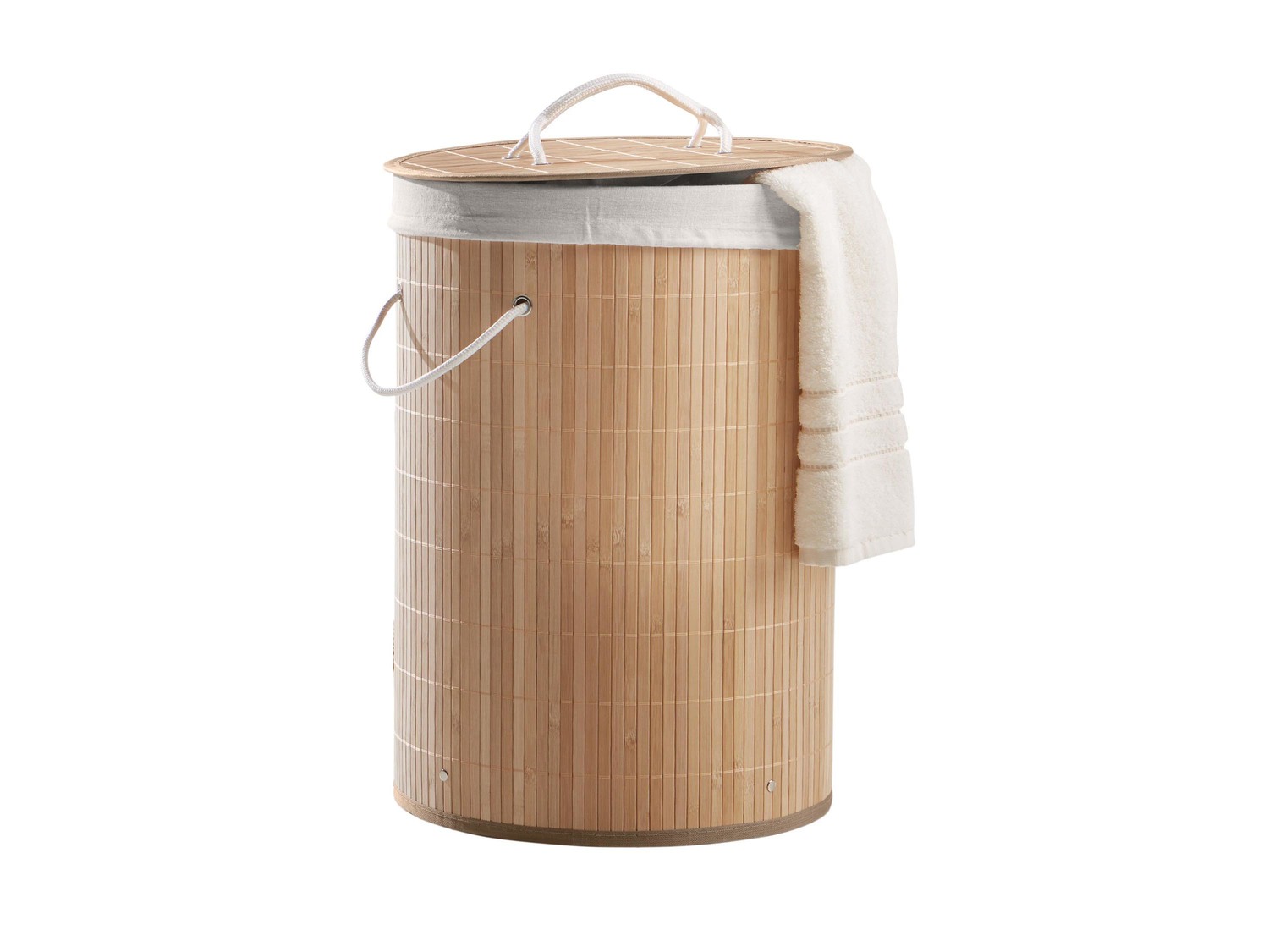 Cesto porta biancheria in bambù Miomare, prezzo 9.99 €
- Sacco estraibile ...
