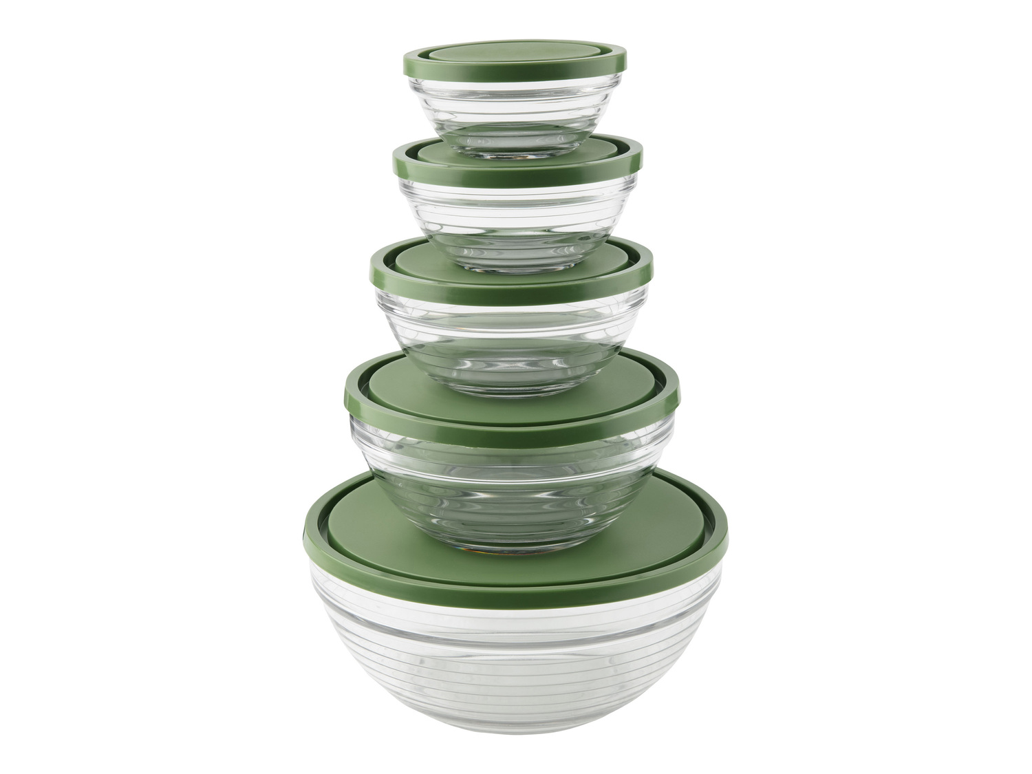Set contenitori salvafreschezza in vetro, 5 pezzi Ernesto, prezzo 8.99 €