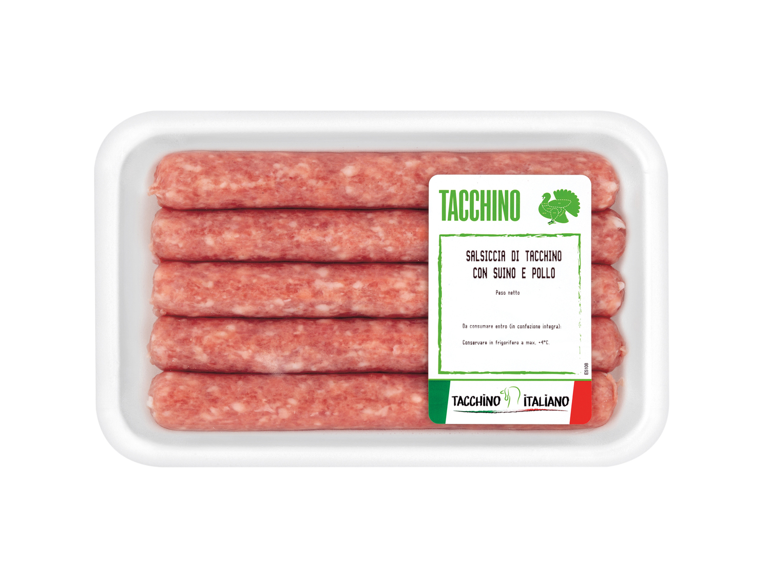 Salsicce di tacchino , le prix 1.99 €
- Con suino e pollo
Caratteristiche