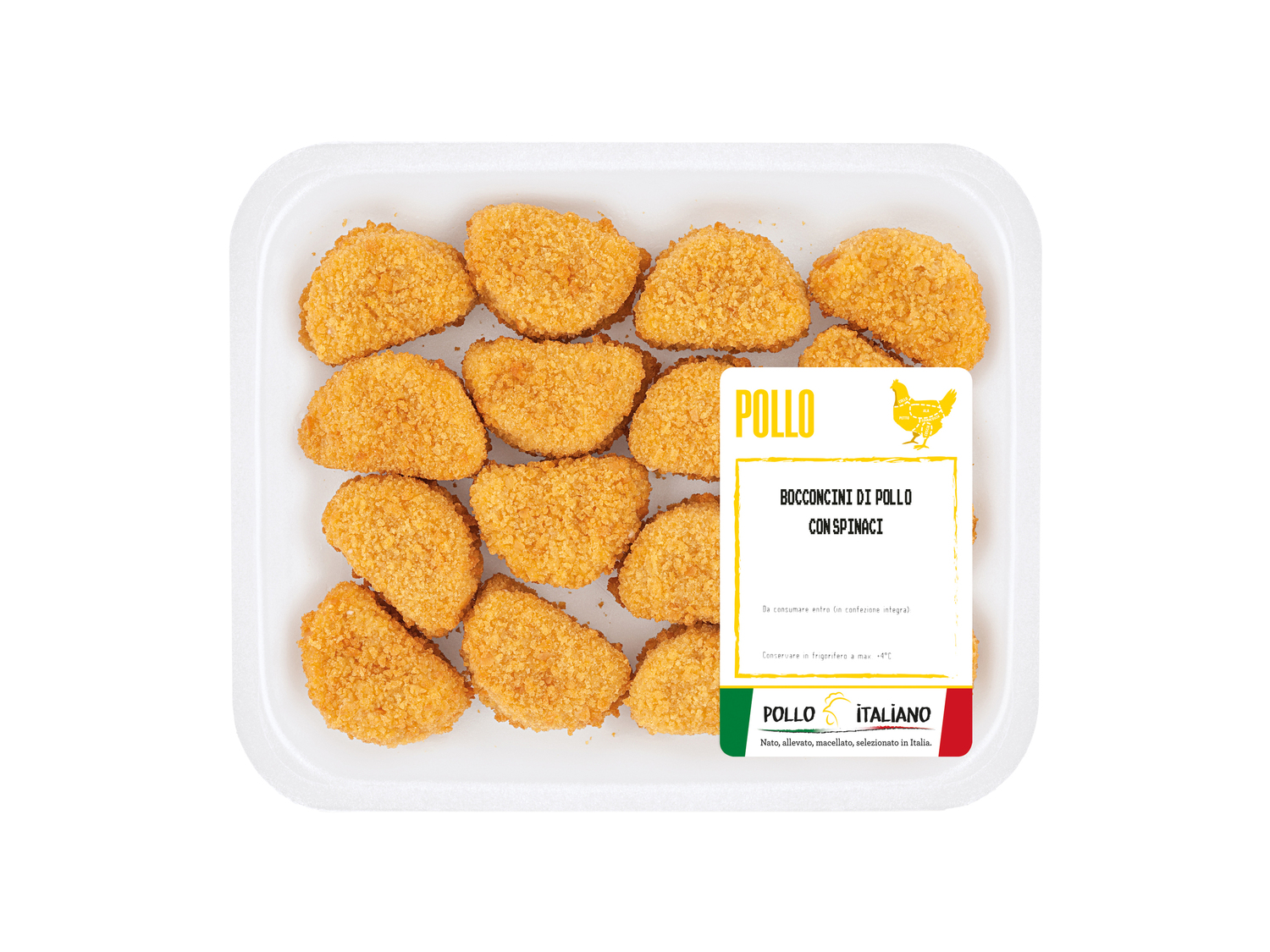 Bocconcini di pollo con spinaci , le prix 1.99 €
Caratteristiche