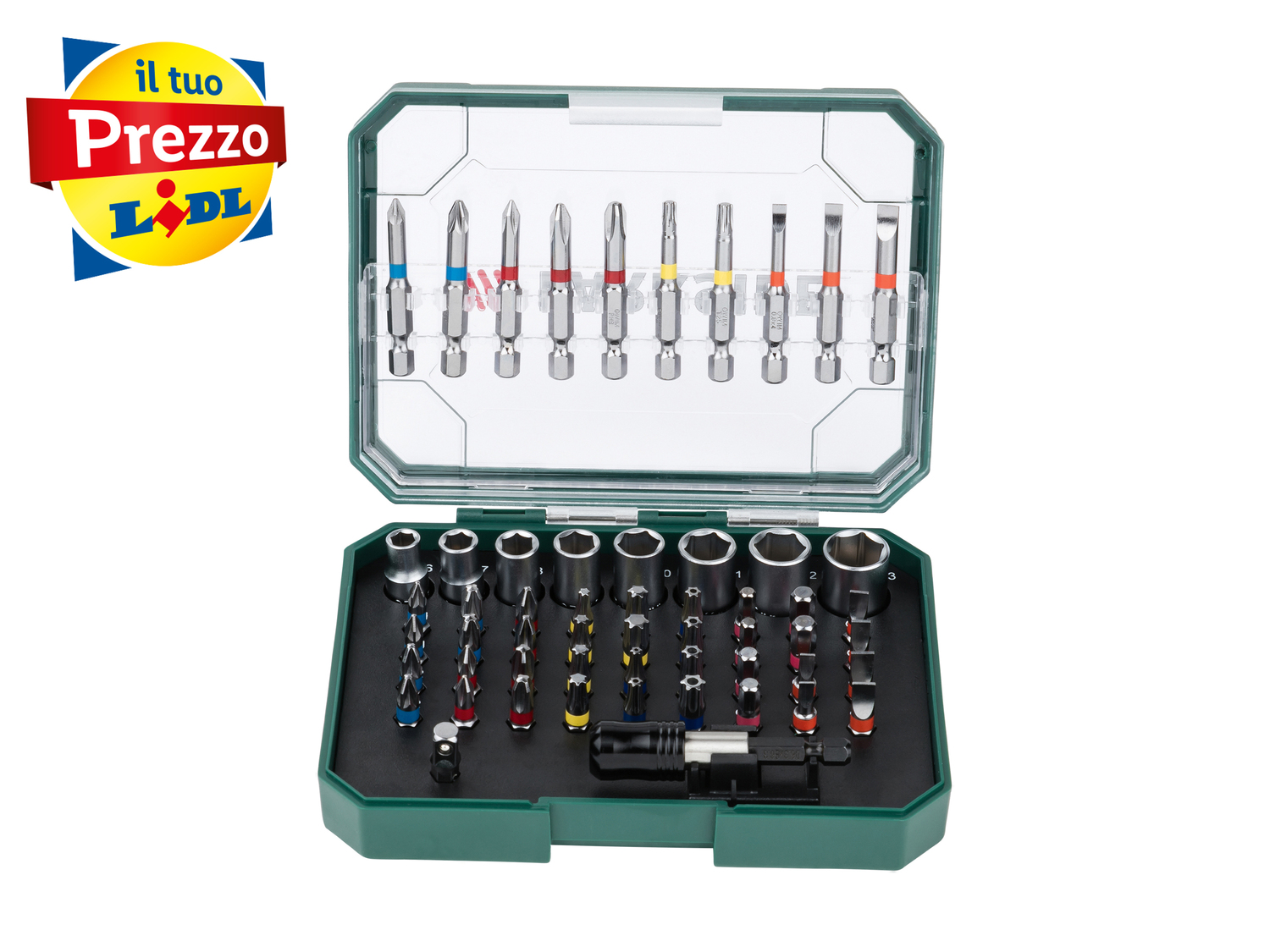 Set bit Parkside, le prix 9.99 €
56 o 71 pezzi
Caratteristiche
- VPA-5891