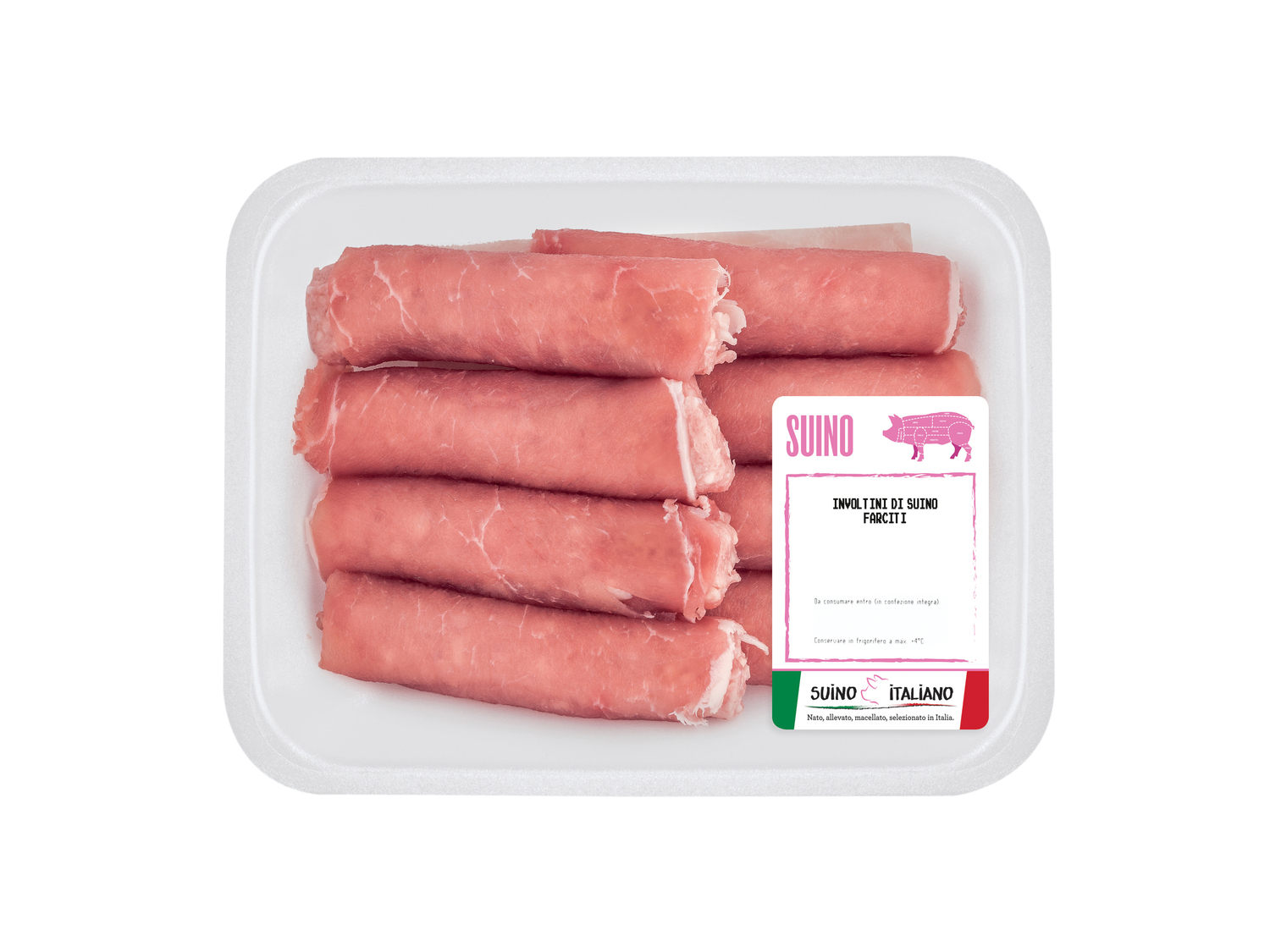 Involtini di suino farciti , le prix 3.49 €
- Con prosciutto e formaggio
Caratteristiche
...