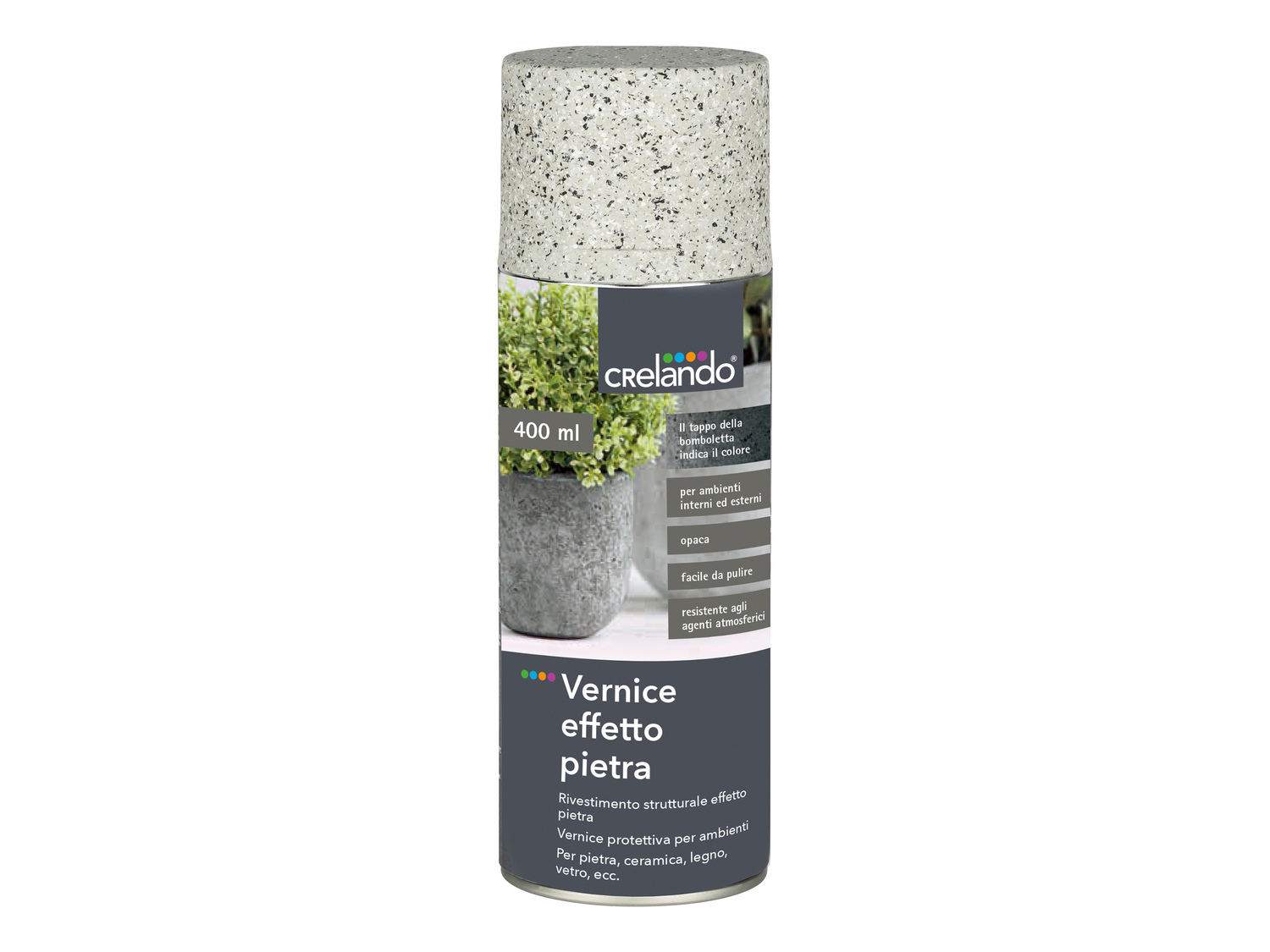 Vernice spray effetto pietra o metallica Crelando, le prix 3.99 €
400 ...