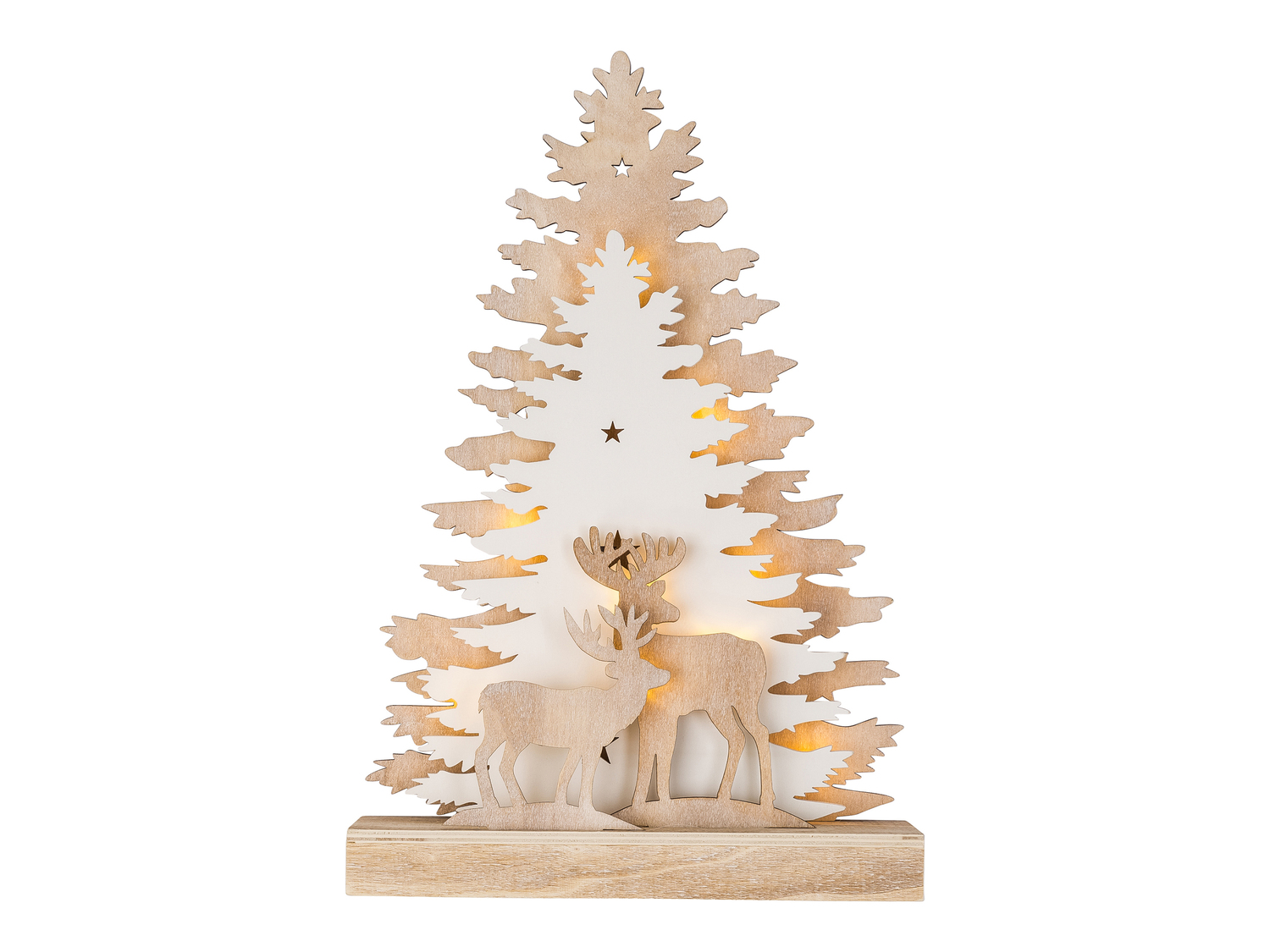 Decorazioni in legno con LED Melinera, le prix 9.99 €
- Funzionamento ...