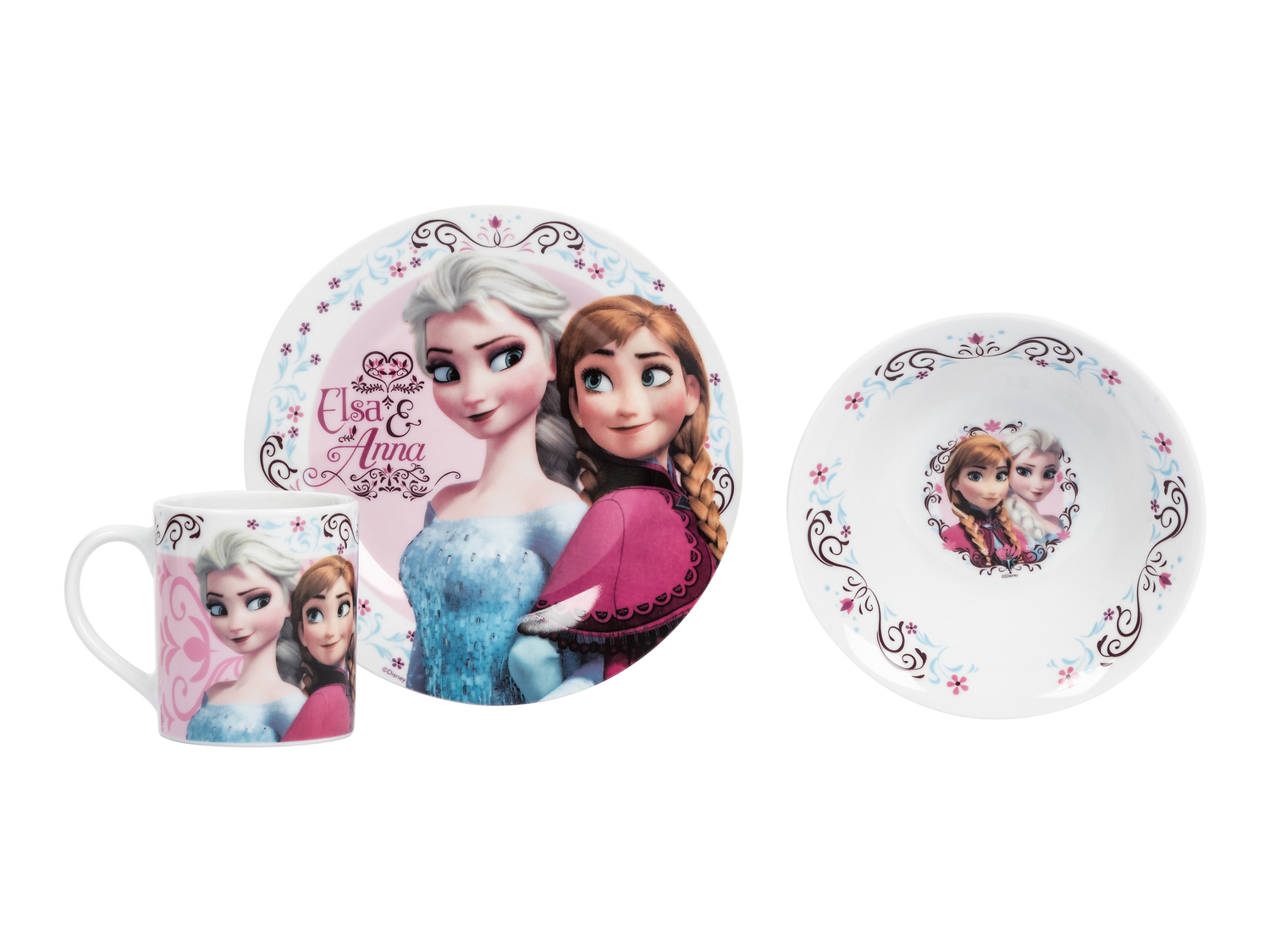 Set colazione in porcellana "Paw Patrol, Frozen, Sam il pompiere" ...