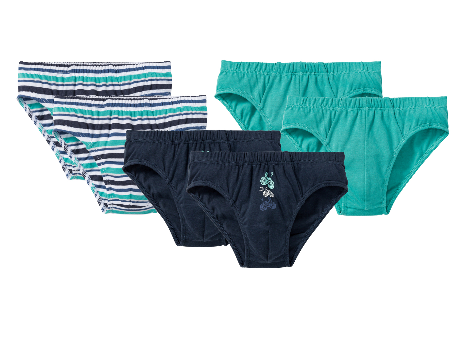 Slip da bambino Lupilu, prezzo 5.99 €
6 pezzi - Misure: 2-6 anni
- Prodotto ...