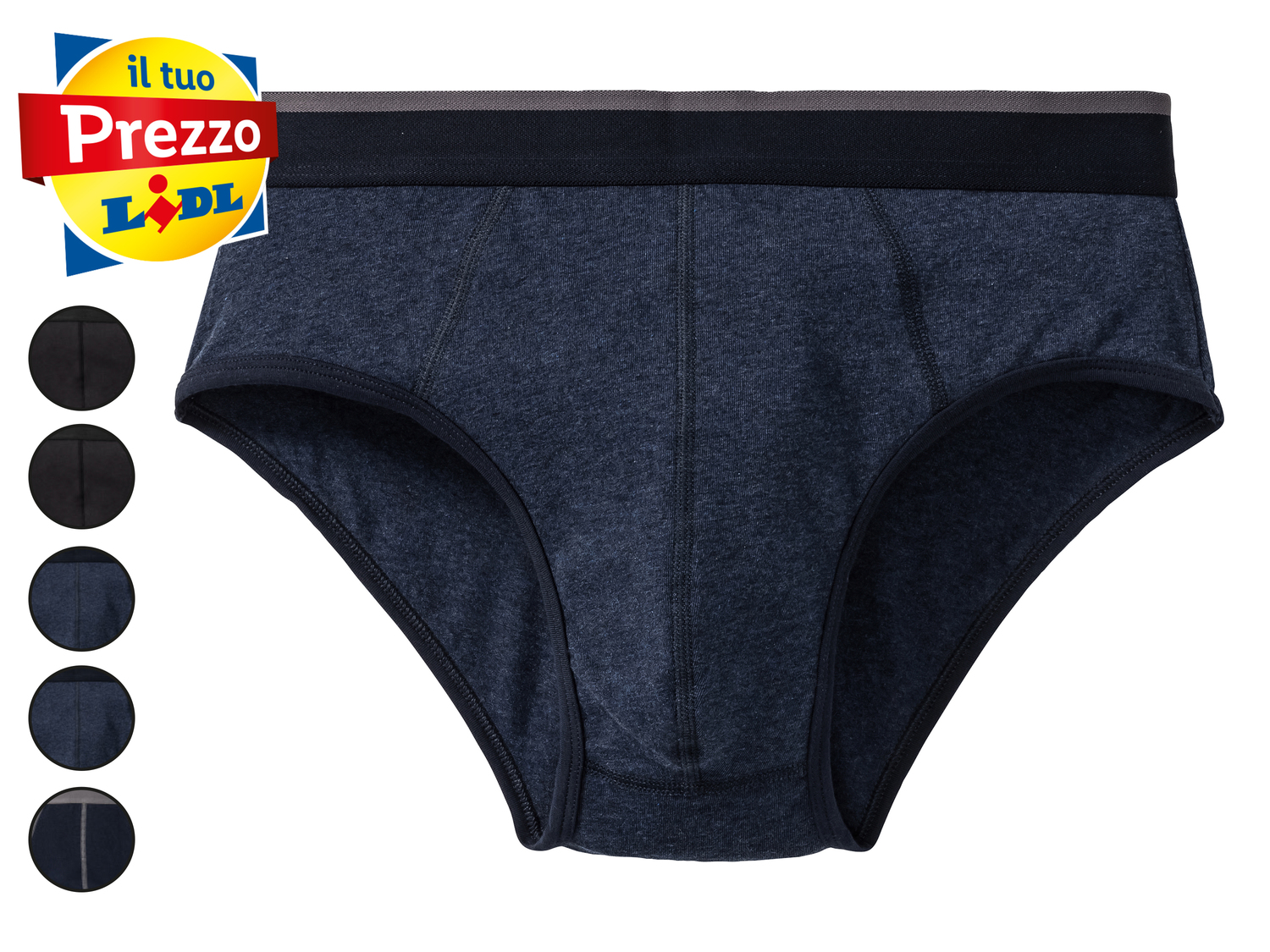 Slip da uomo Livergy, prezzo 6.99 €
5 pezzi - Misure: S-XL
- Prodotto ...