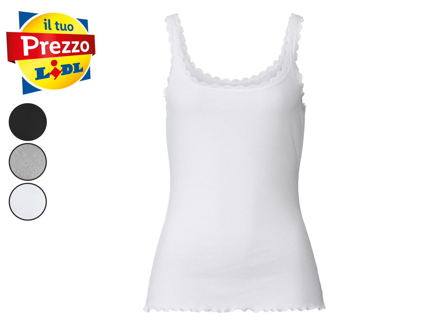 Top da donna con pizzo Esmara Lingerie, prezzo 7.99 €
3 pezzi - Misure: ...
