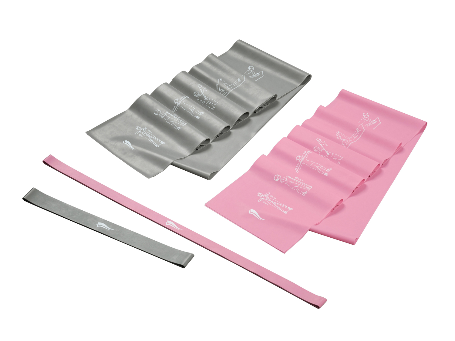 Set fasce elastiche Crivit, prezzo 6.99 €
4 pezzi
- 2 fasce elastiche e 2 ...