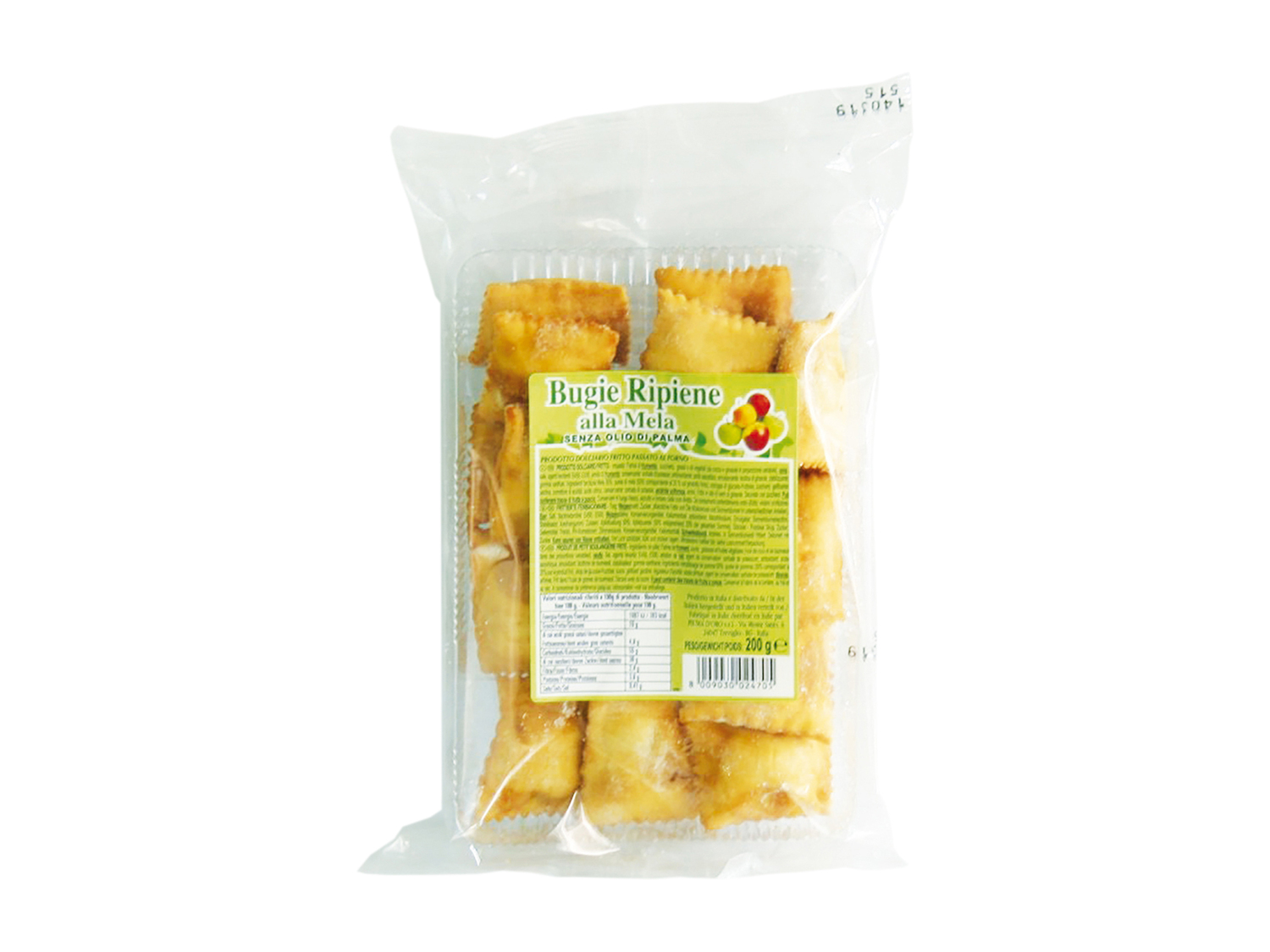 Bugie ripiene alla mela o ai frutti di bosco , prezzo 1.79 €