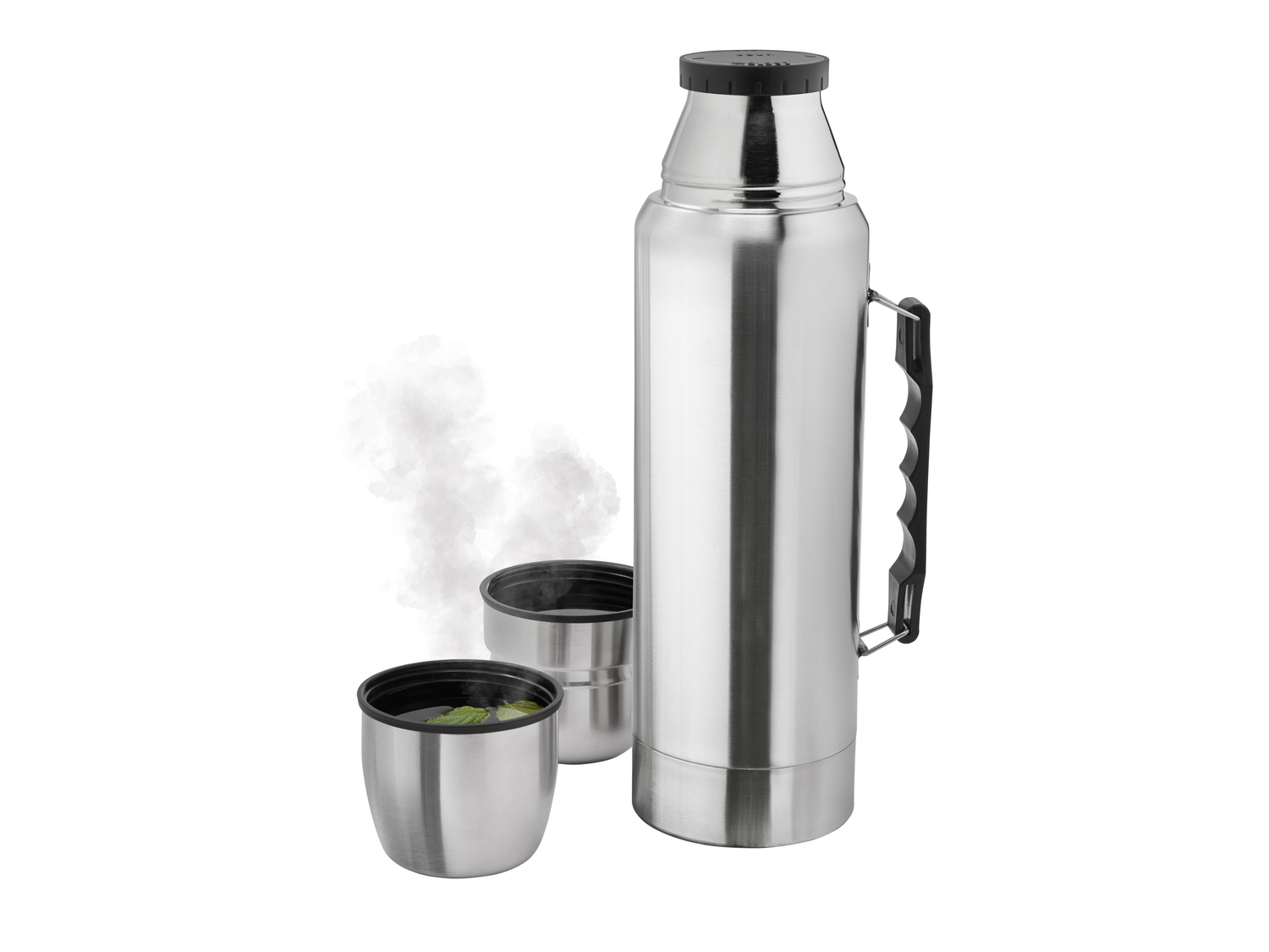 Borraccia termica con tracolla Crivit, prezzo 9.99 &#8364; 
1 L 
- 2 bicchieri ...