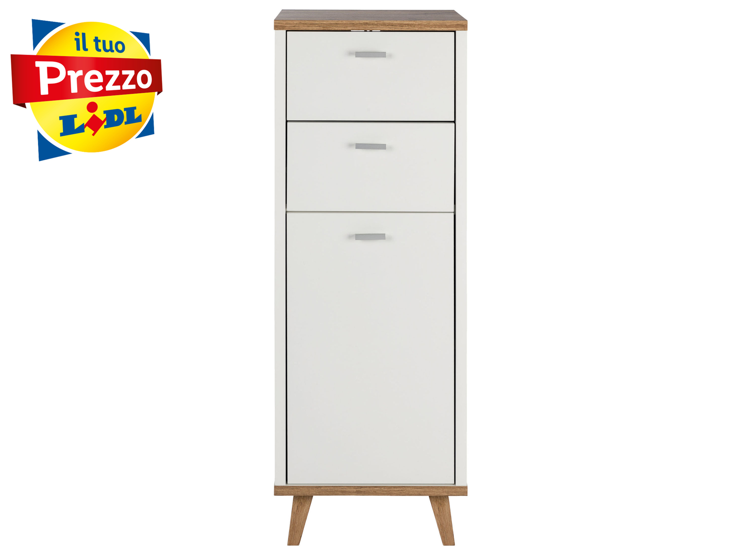 Mobiletto da bagno con 1 anta e 2 cassetti Livarno Living, prezzo 29.99 €
- ...