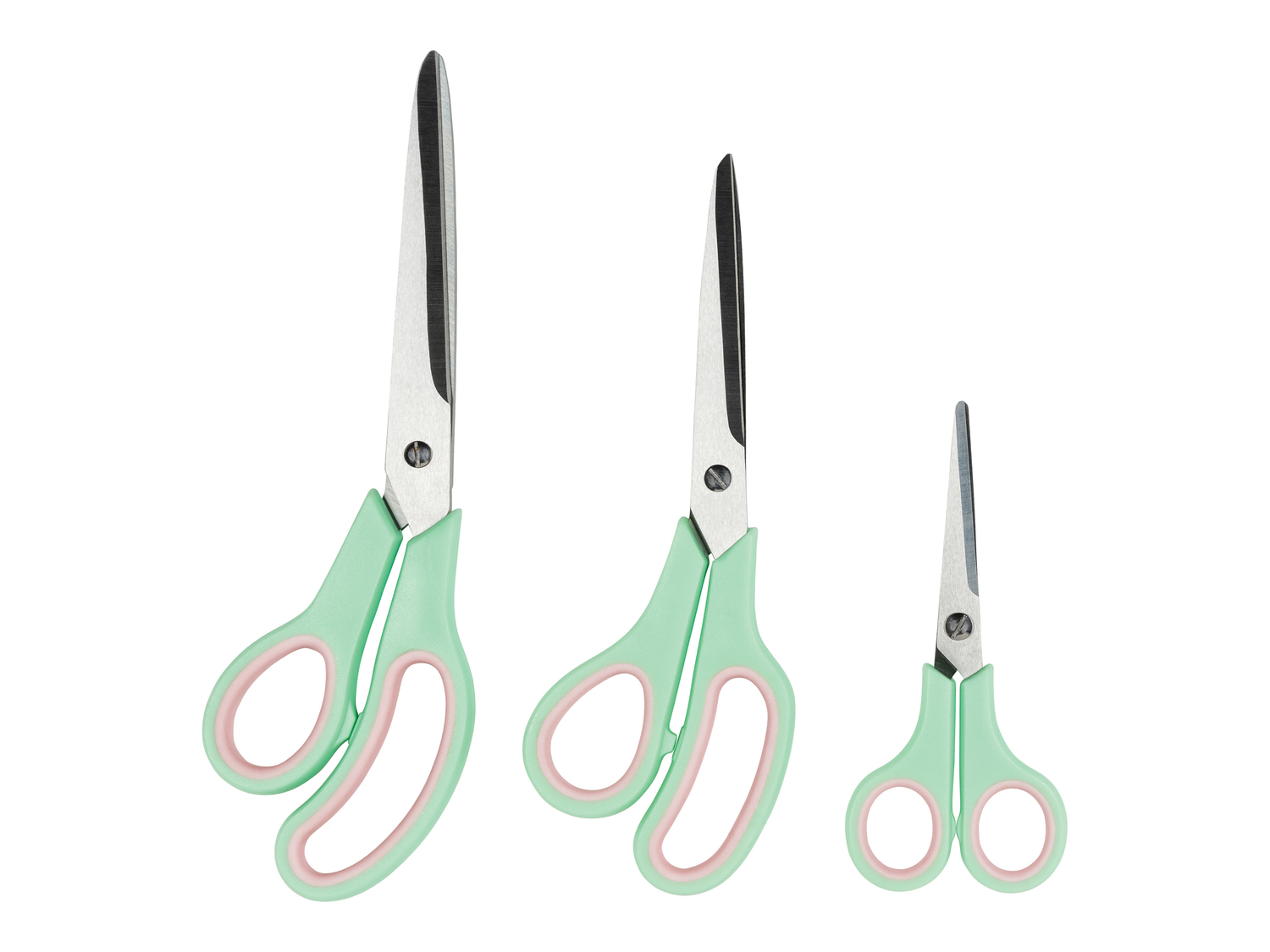 Set forbici Crelando, prezzo 3.99 €
3 pezzi
- Lame in acciaio inossidabile ...