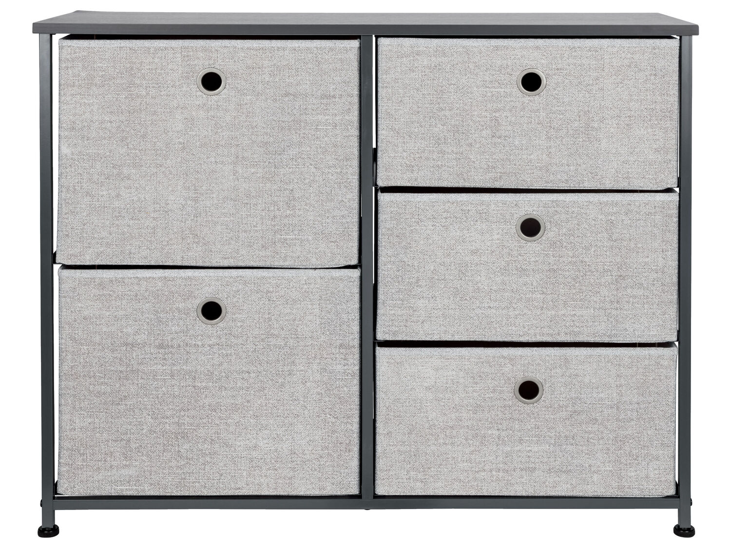 Mobile con 5 cassetti Livarno Living, prezzo 49.00 €
- Cassetti con rivestimento ...