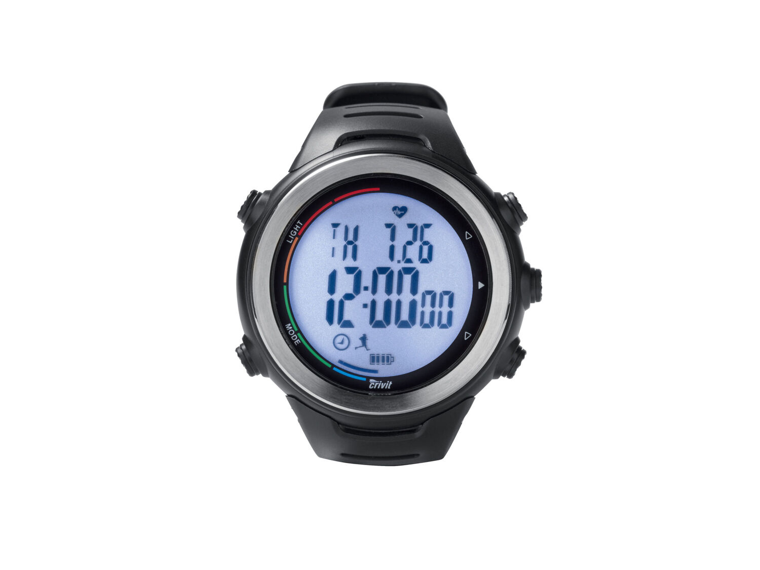 Orologio da polso con cardiofrequenzimetro e contapassi Crivit, prezzo 24.99 € ...