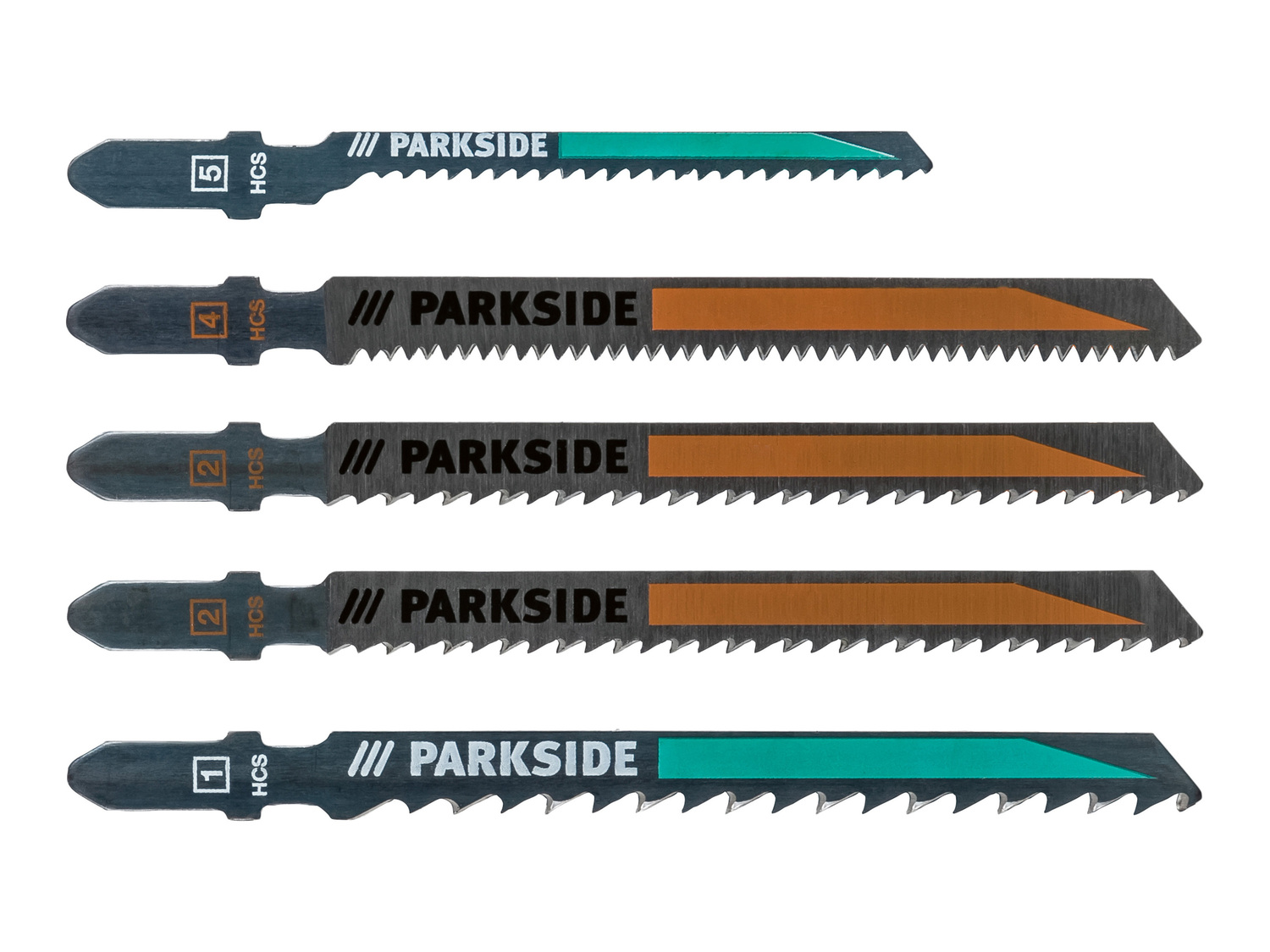 Lame per seghetto a pendolo Parkside, prezzo 3.99 € 
5 pezzi 
- Universali, ...