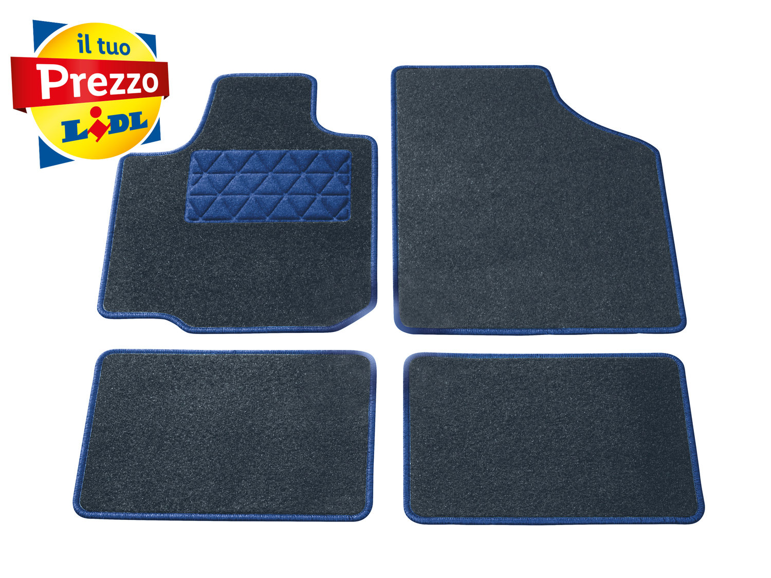 Set tappetini auto Ultimate Speed, prezzo 5.99 € 
4 pezzi 
- Antiscivolo e fonoassorbente
- ...