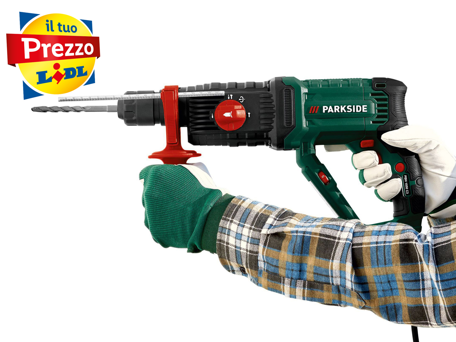 Trapano a percussione scalpellatore pneumatico Parkside PBH 1050 C3, prezzo 49.00 ...
