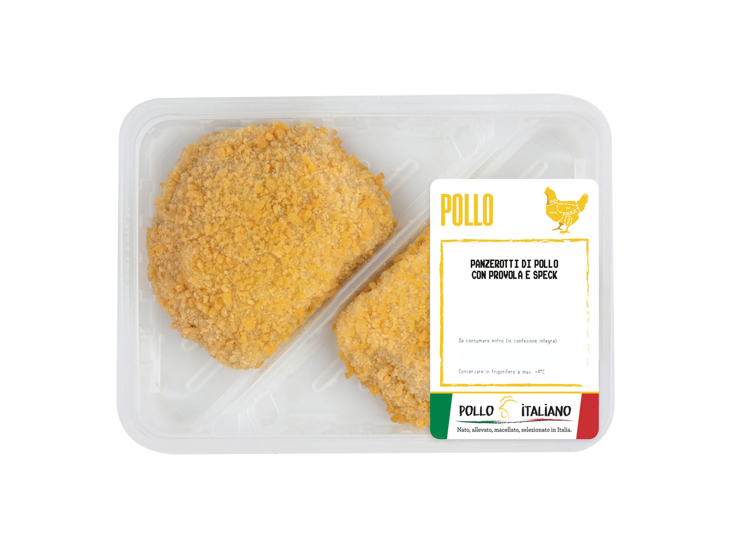 Panzerotti di pollo , prezzo 1.99 €
- Con provola e speck