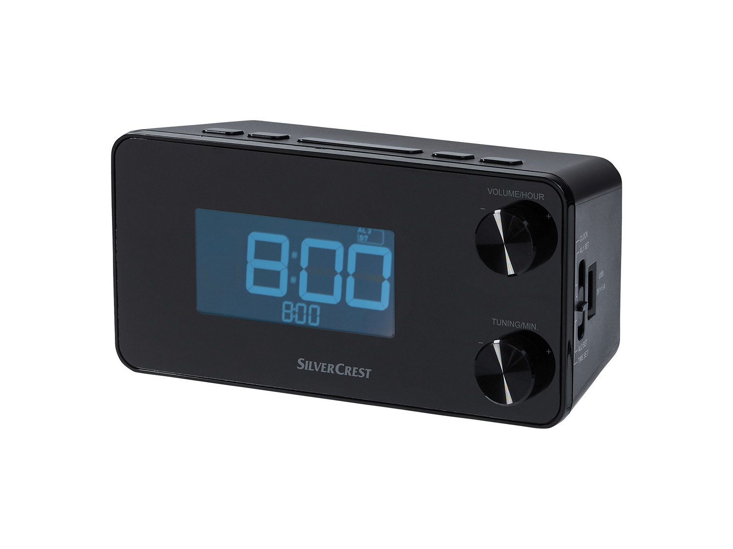 Radiosveglia Silvercrest, prezzo 14.99 €
- Con porta USB laterale
- Ricevitore ...
