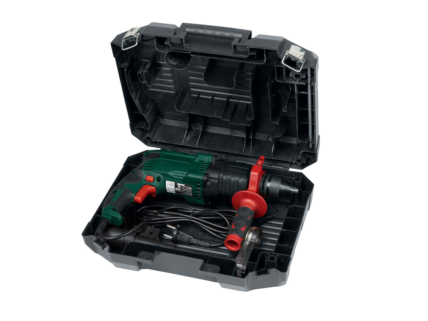 Trapano a percussione Parkside PSBM 1100 A1, prezzo 59.00 €
- Motore a 2 velocità ...