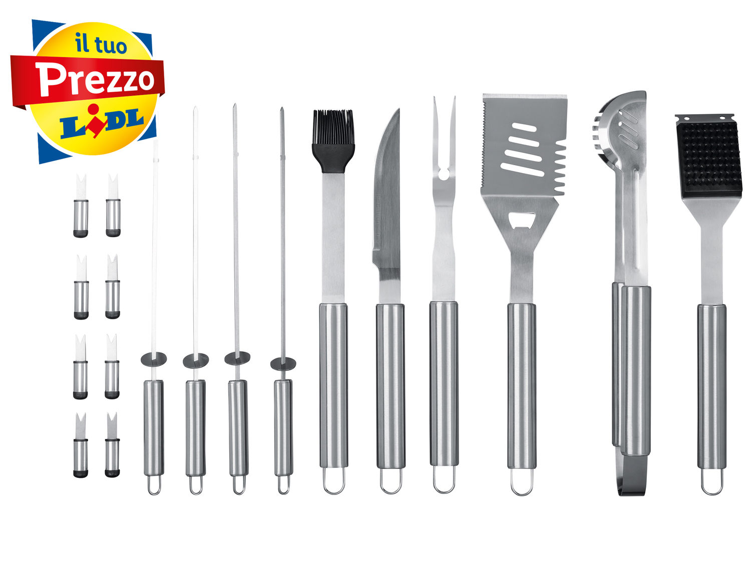 Set utensili per grill in valigetta , prezzo 19.99 €
18 pezzi
In dotazione
- ...