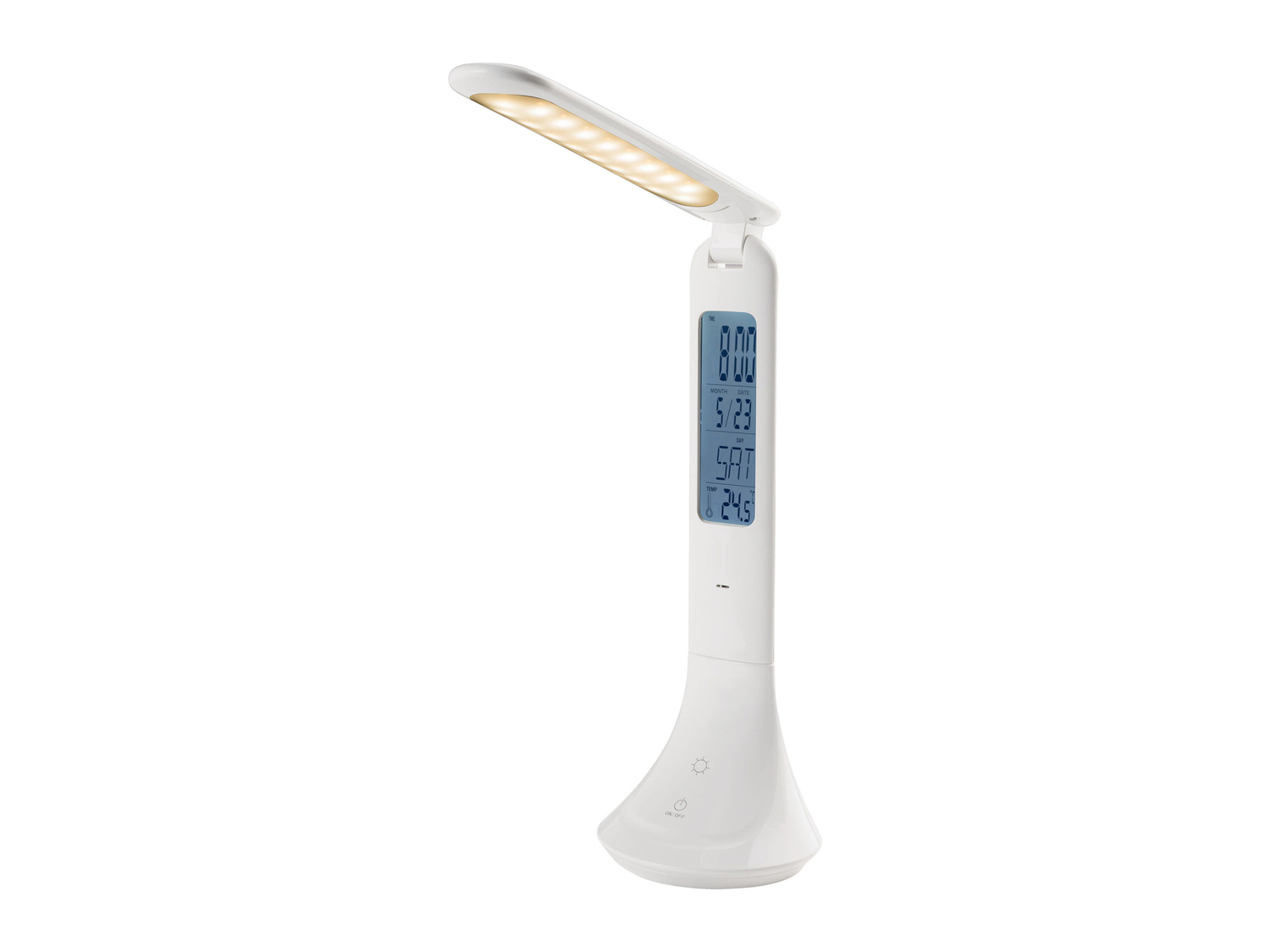 Lampada LED da tavolo con orologio Livarno Lux, prezzo 11.99 €
- Dimmer touch ...