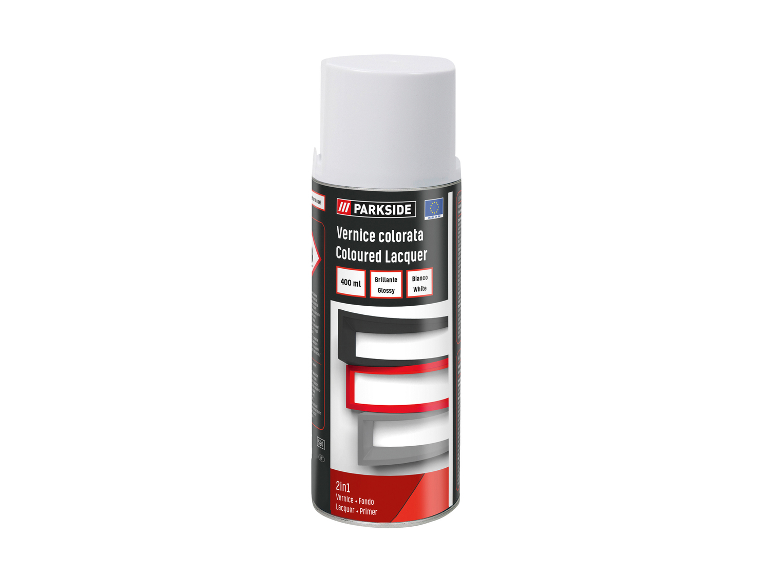 Vernice colorata spray Parkside, prezzo 3.99 €
400 ml
- Per interni ...