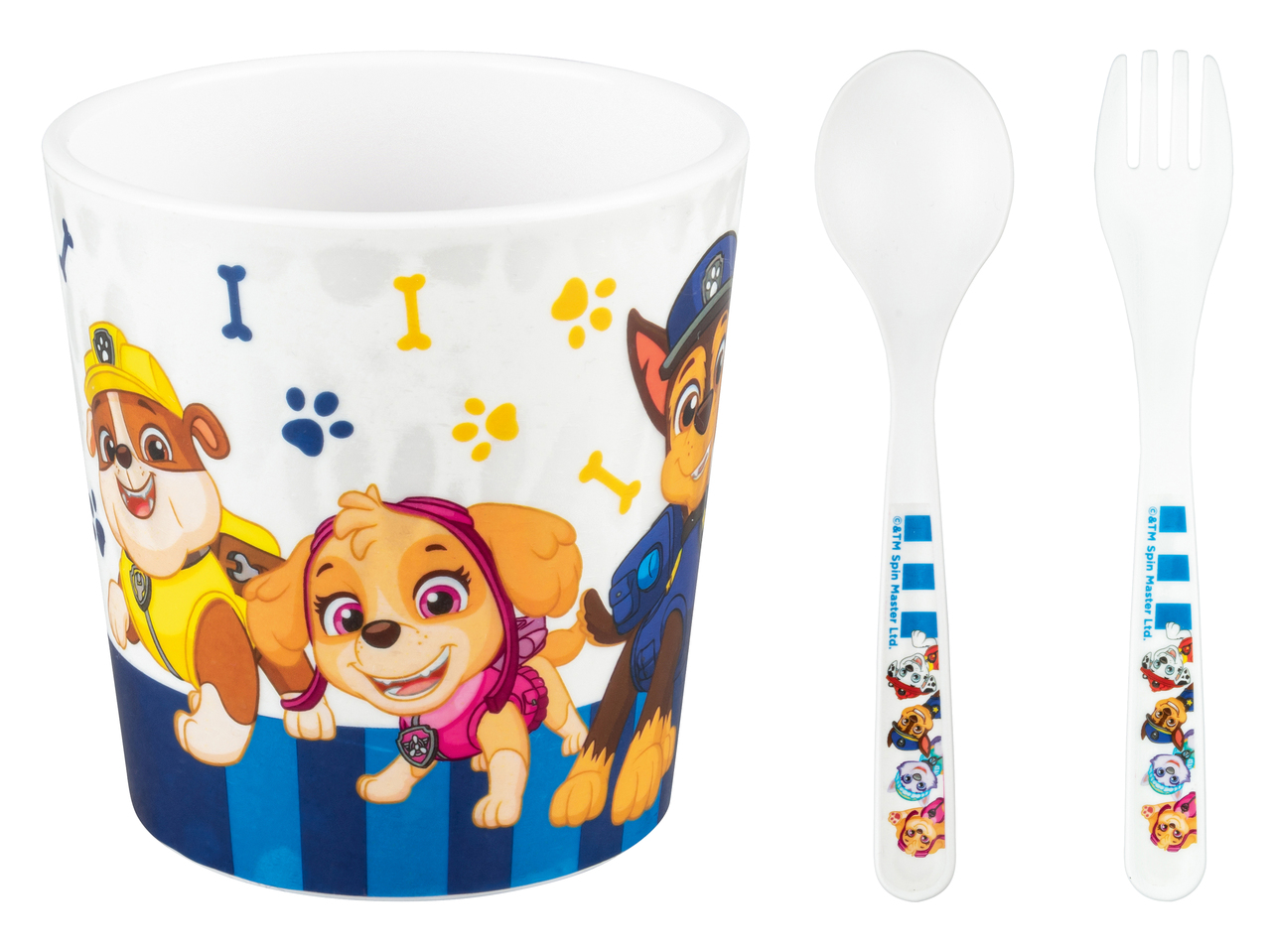 Set di posate e bicchiere Paw Patrol, , prezzo 6.99 EUR
Set di posate e bicchiere ...