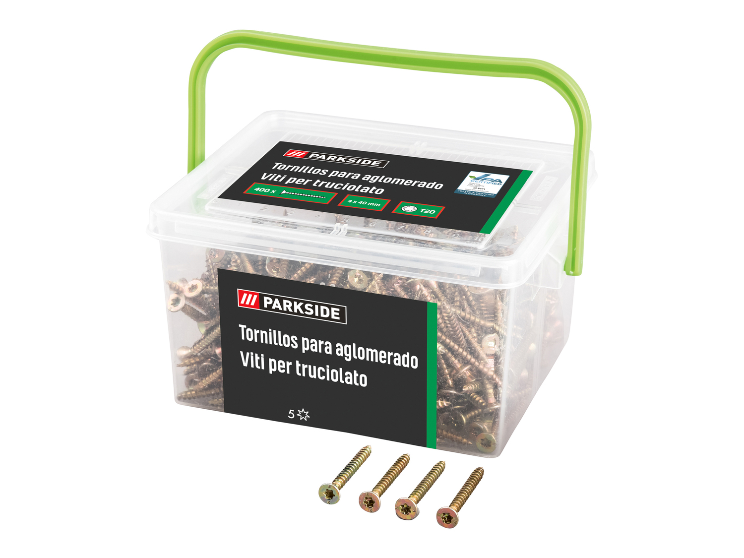 Viti per truciolato Parkside, prezzo 3.99 €
- Con testa svasata
- T20 o T25
Caratteristiche ...