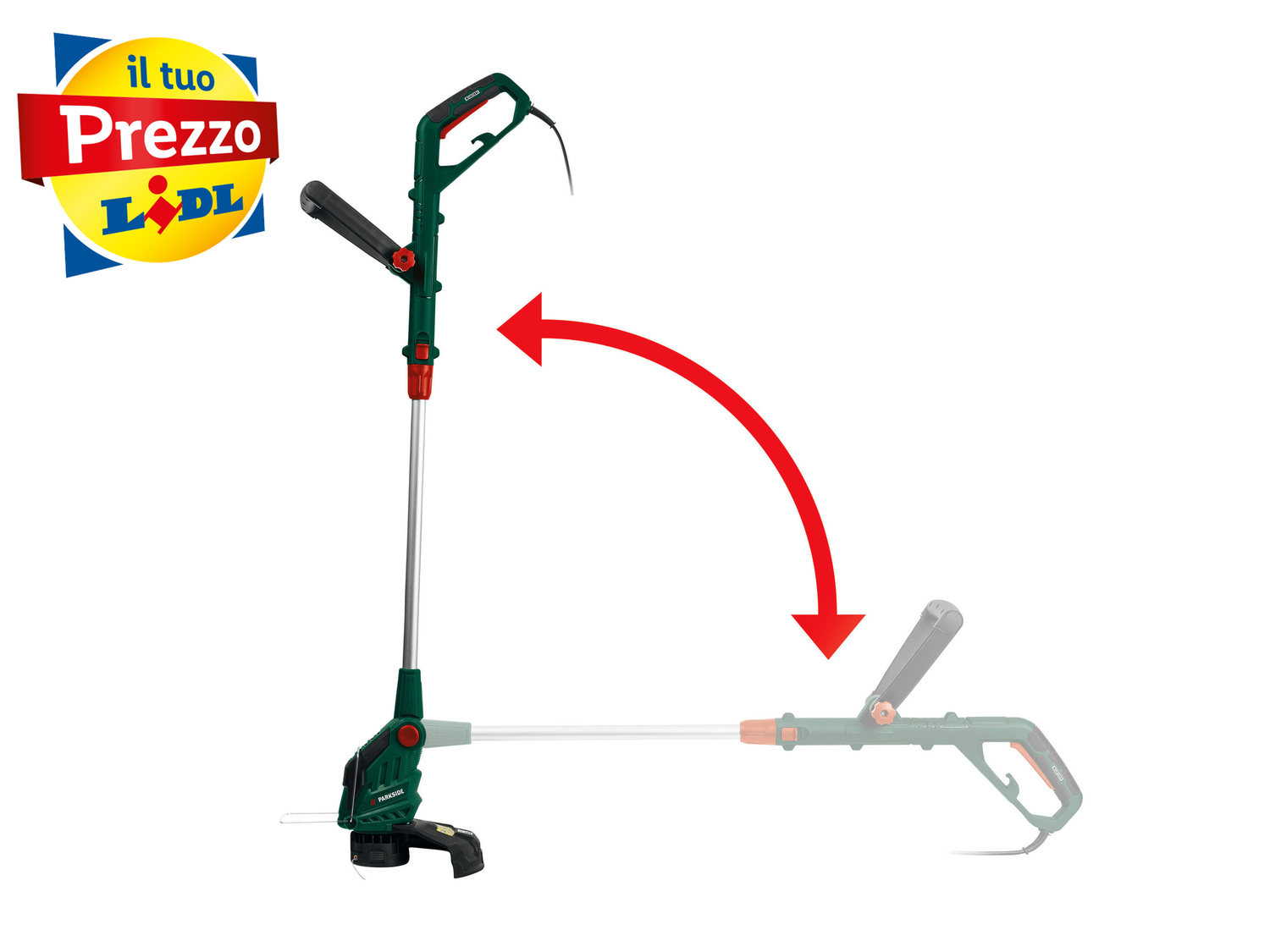 Tagliabordi elettrico Parkside, prezzo 29.99 € 
- Sistema a doppio filo con regolazione ...