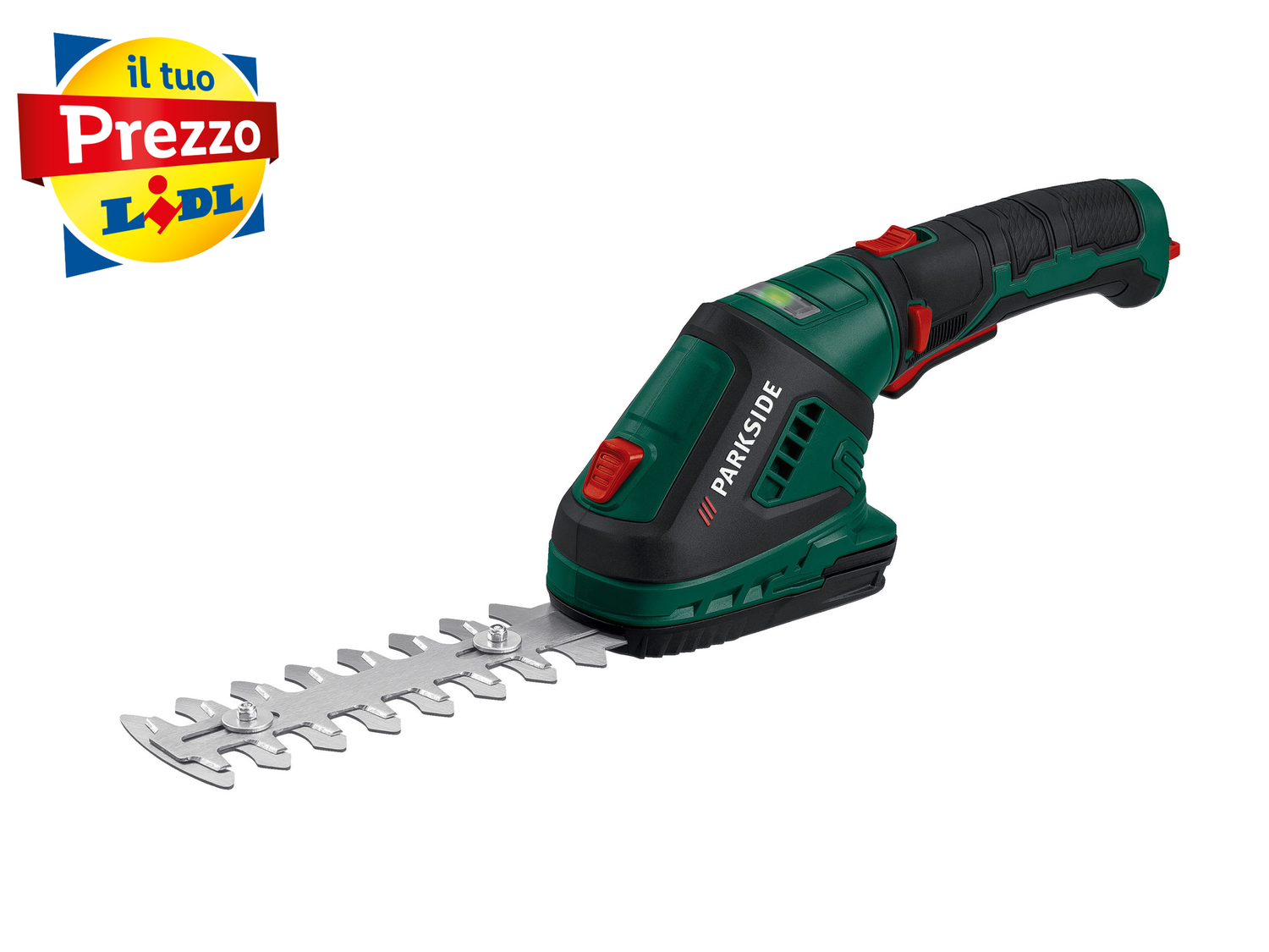 Cesoia ricaricabile per erba e cespugli Parkside, prezzo 14.99 €
2 in 1
- ...