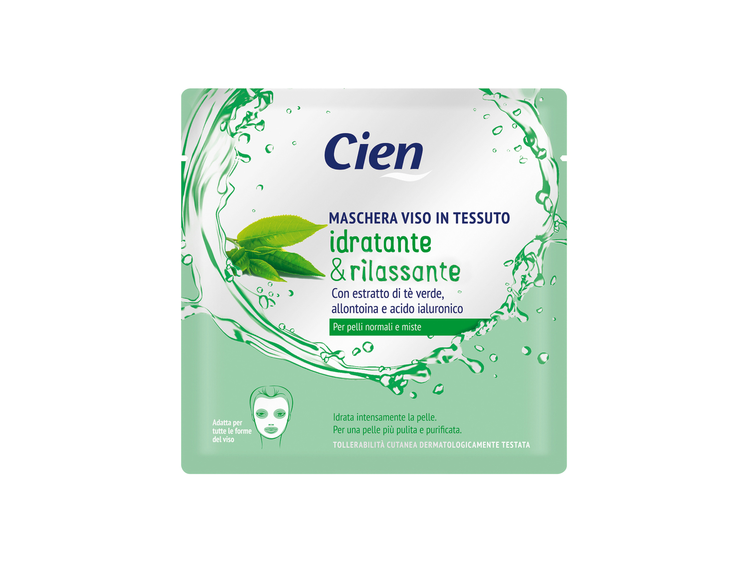 Maschera in tessuto , prezzo 0.99 €
1 pezzo
- Alla melagrana o tè verde ...