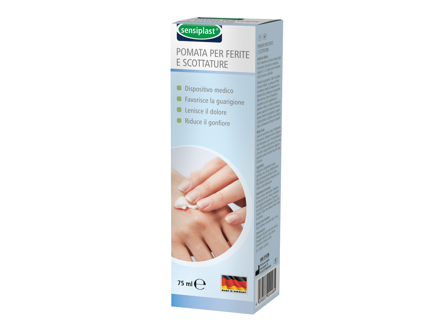 Pomata per ferite e scottature, cerotto spray o spray emostatico per ferite Sensiplast, ...