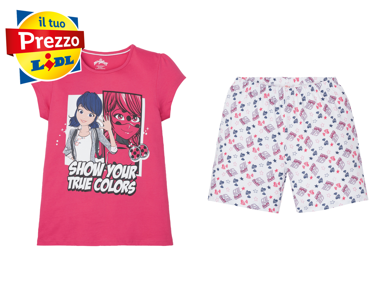 Pigiama corto o camicia da notte per bambina Snoopy, Miraculous, Frozen 2 Oeko-tex, ...