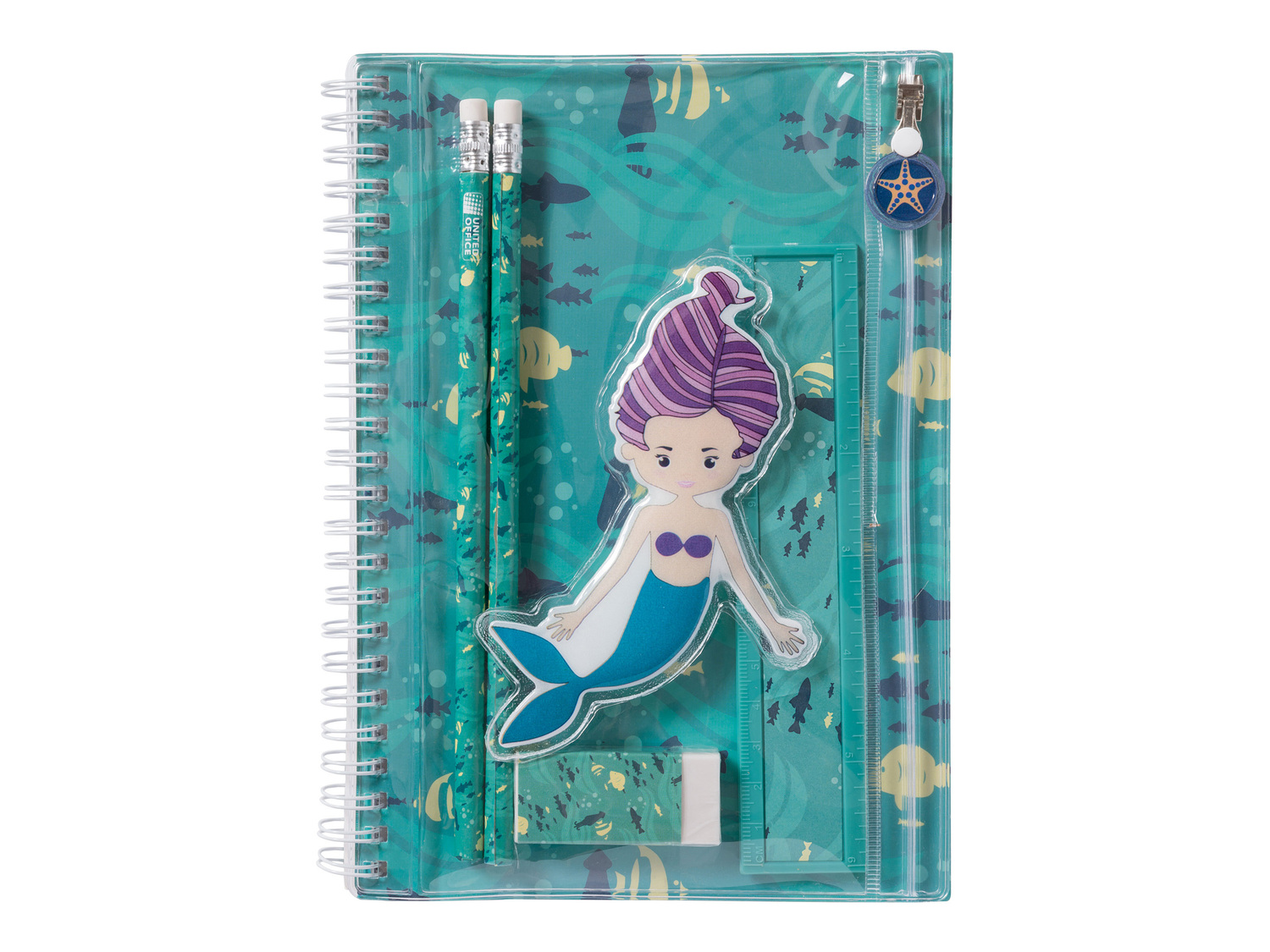 Set cancelleria United Office, prezzo 2.49 €
- 1 blocco per appunti (80 ...